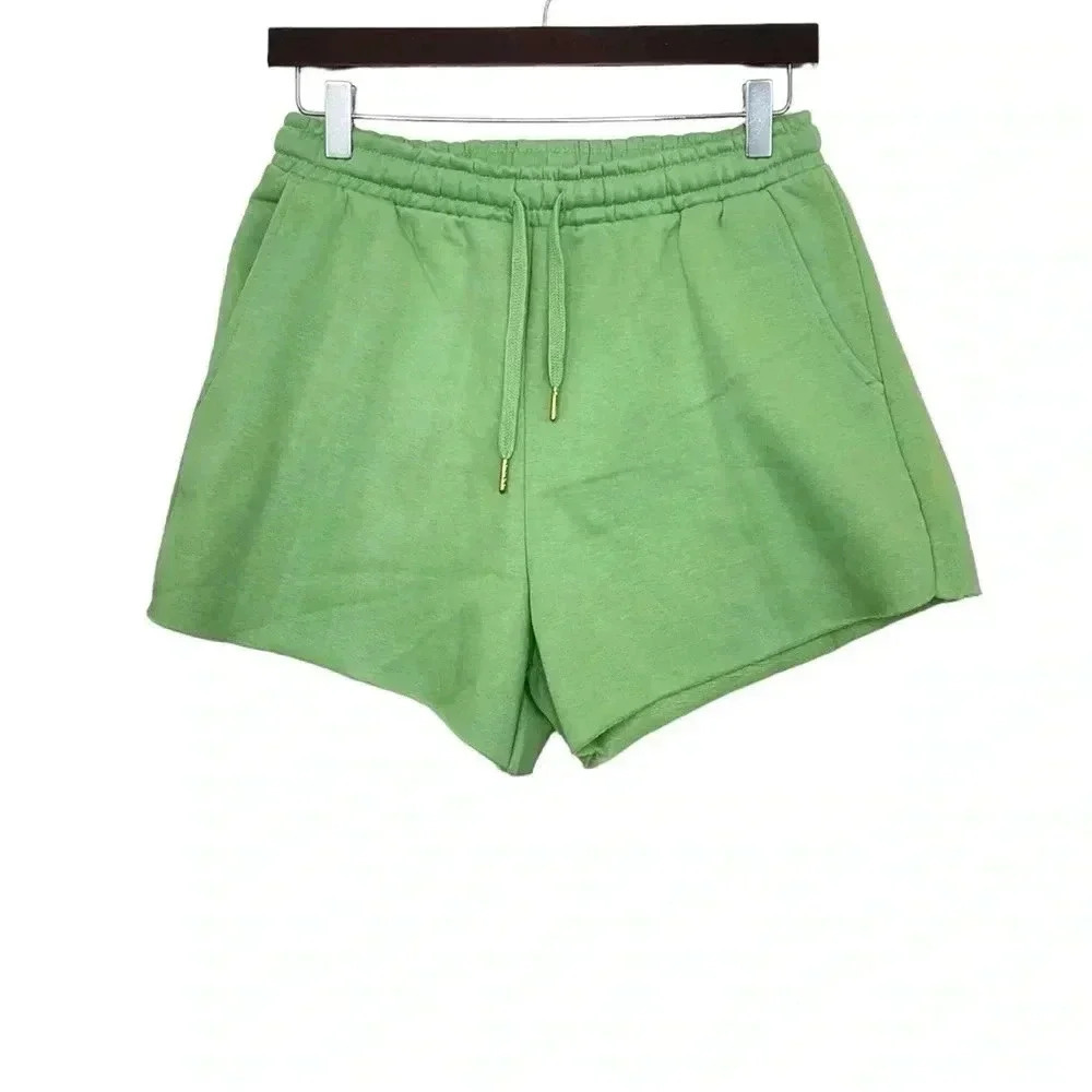 Weworewhat Green Pull On Cotton Blend Shorts Size Small